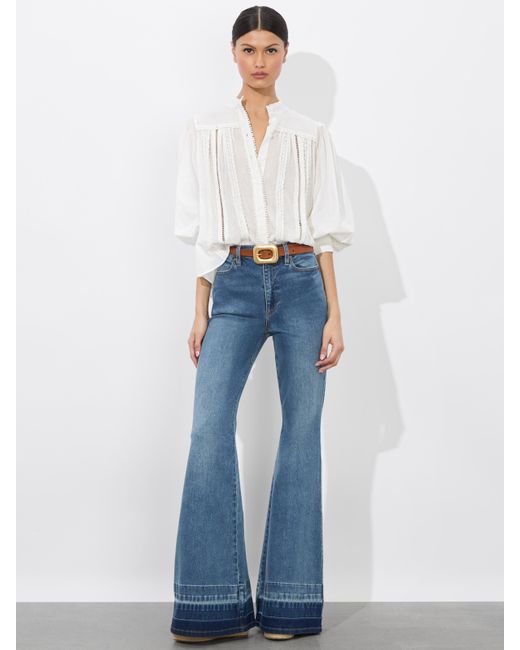 Alice + Olivia White Cora Button Down