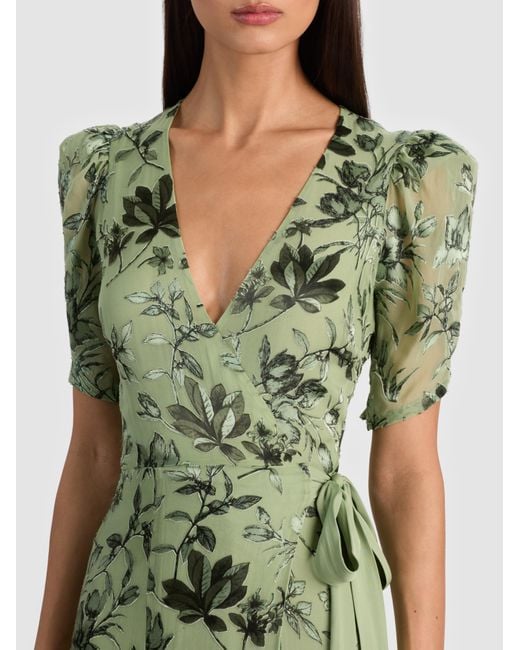 Alice + Olivia Tiana Maxi Dress in Green | Lyst