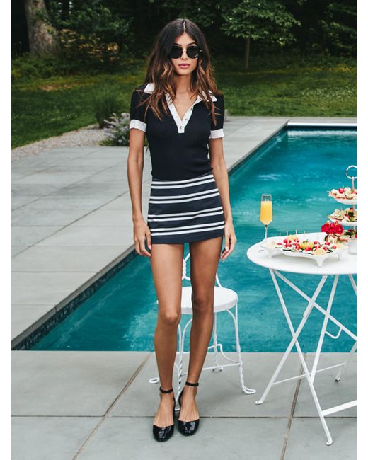 Alice + Olivia Black Mace Mini Skort