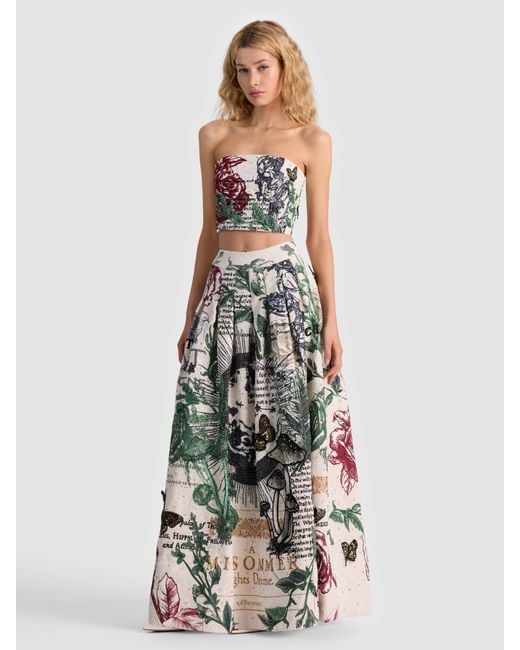 Alice + Olivia White Ceresi Embellished Bandeau Top