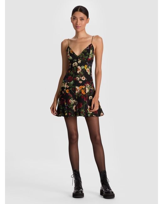 Alice + Olivia White Julietta Mini Slip Dress
