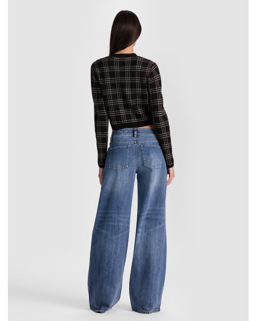 Alice + Olivia Black Grace Cashmere Cardigan