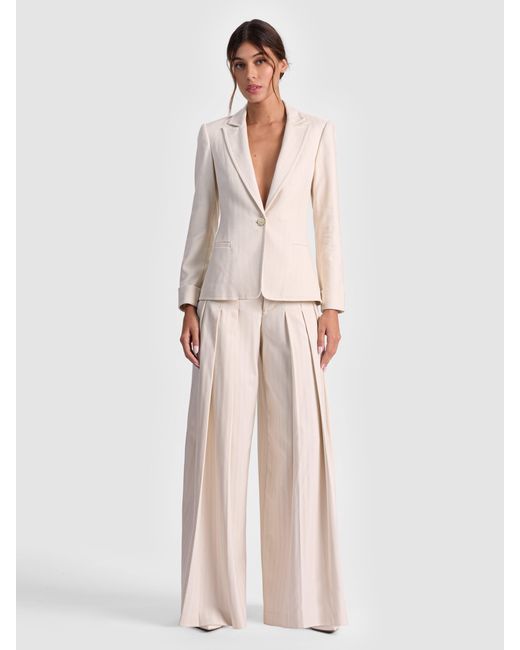 Alice + Olivia Natural Ryder Slim Blazer