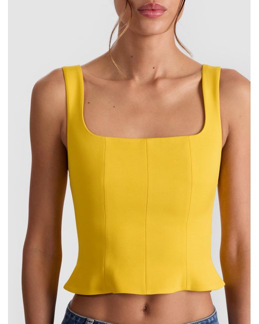 Alice + Olivia Blue Vera Bustier Top