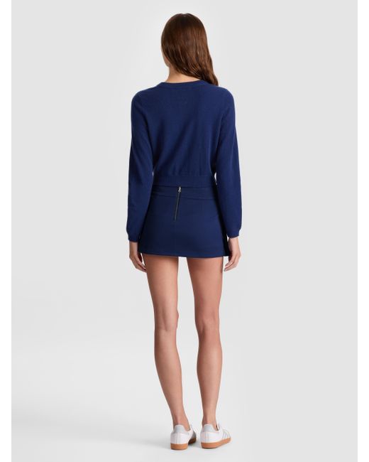 Alice + Olivia Blue Dollie Cashmere Cardigan