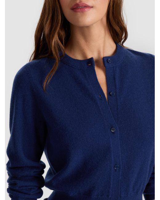 Alice + Olivia Blue Dollie Cashmere Cardigan