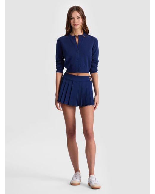 Alice + Olivia Blue Dollie Cashmere Cardigan