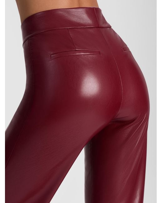 Alice + Olivia Red Andrew Vegan Pant
