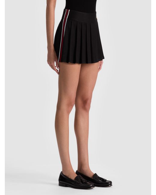Alice + Olivia Black Noah Skort With Side Stripe