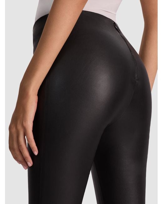 Alice + Olivia Black Lennox Leather Legging