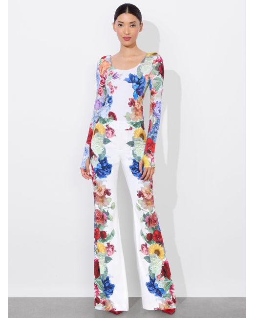 Alice + Olivia White Rhys Ballet Bodysuit