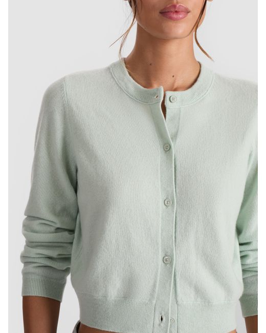 Alice + Olivia Green Dollie Cashmere Cardigan