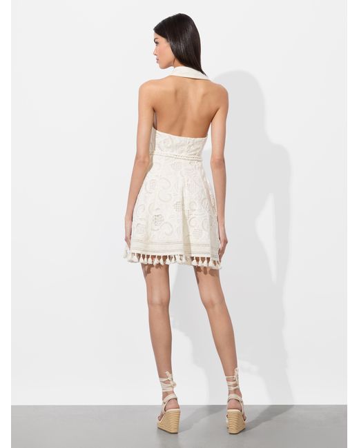 Alice + Olivia White Lucy Mini Shirt Dress