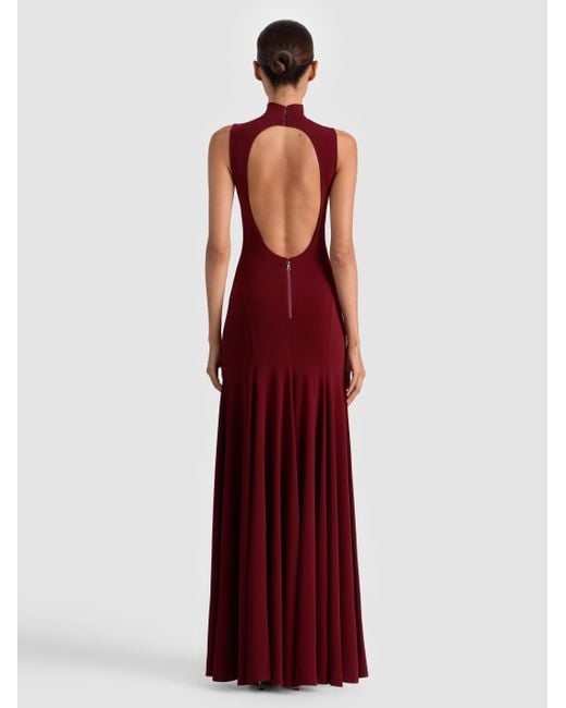 Alice + Olivia Purple Augusta Open Back Maxi Dress