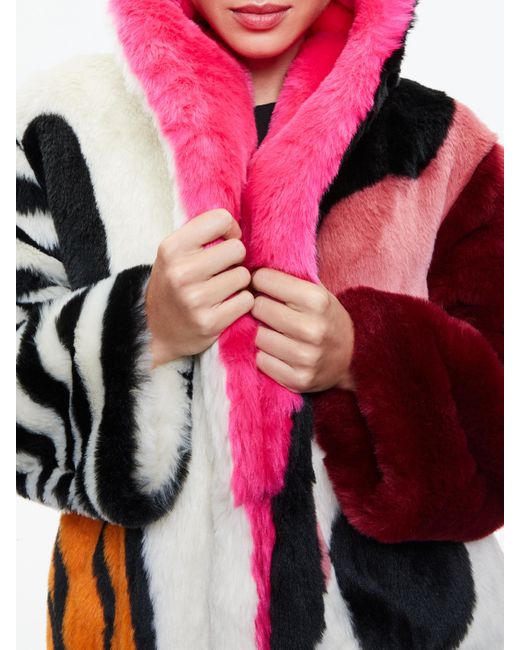 Alice + Olivia Yetta Stace Face Faux Fur Coat | Lyst