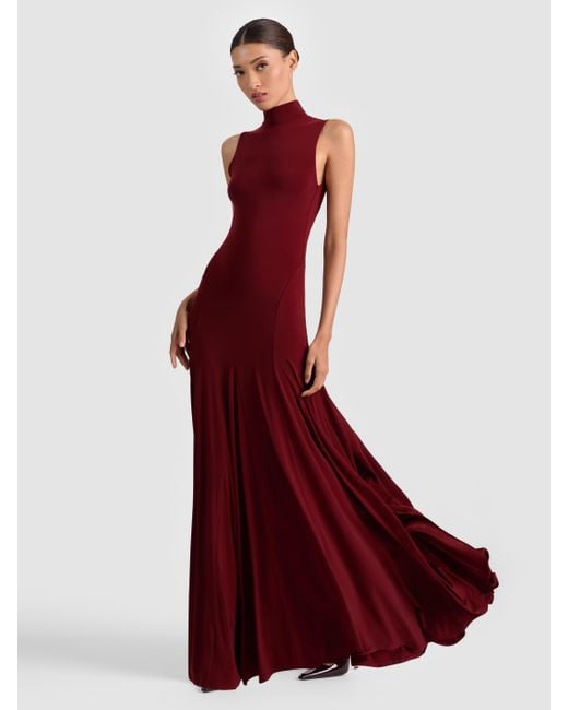 Alice + Olivia Purple Augusta Open Back Maxi Dress