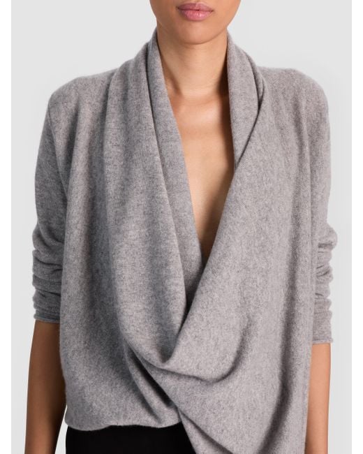 Alice + Olivia Gray Jules Draped Pullover