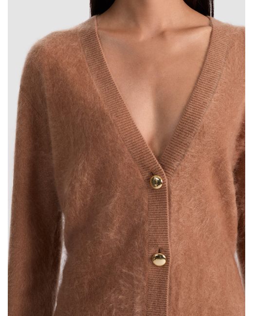 Alice + Olivia Blue Bradley Short Cardigan