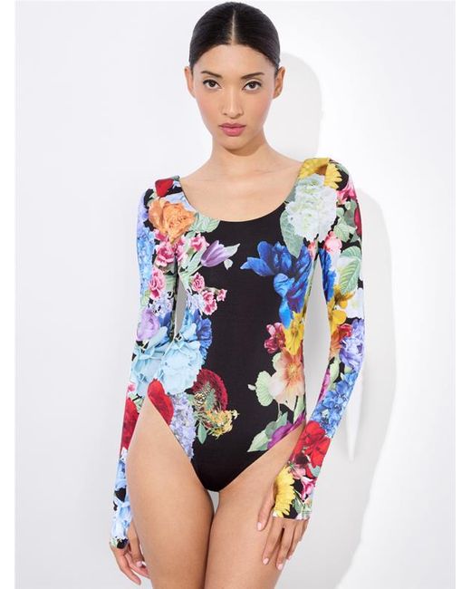 Alice + Olivia Blue Rhys Ballet Bodysuit