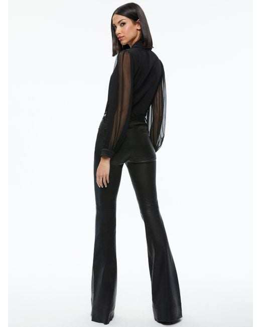 Alice + Olivia Black Roanne Button Down