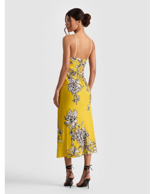 Alice + Olivia Metallic Kiro Midi Dress
