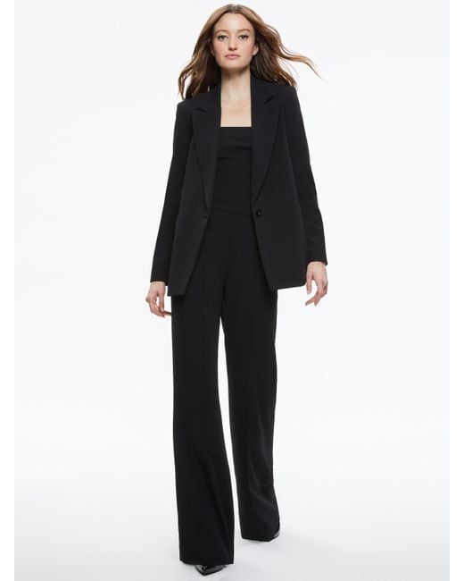 Alice + Olivia Black Denny Boyfriend Blazer