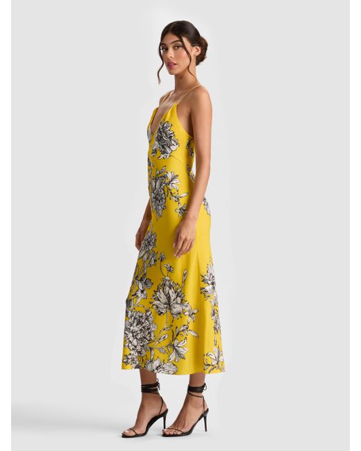 Alice + Olivia Metallic Kiro Midi Dress