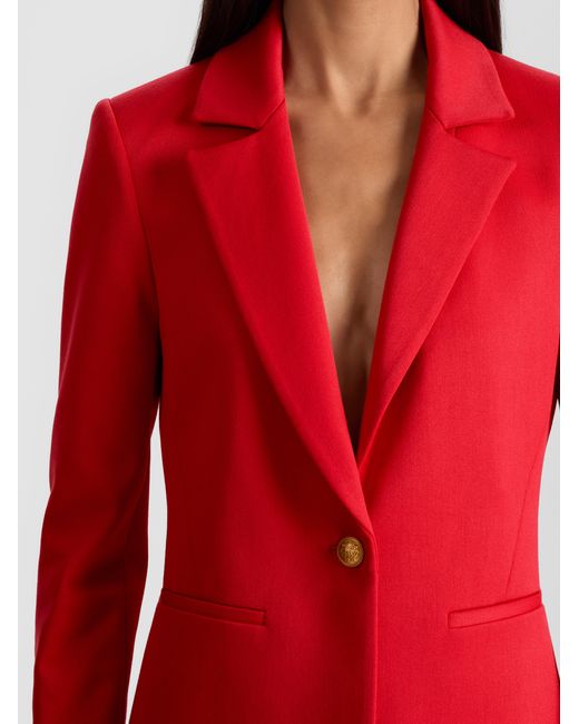 Alice + Olivia Red Cary Fitted Blazer