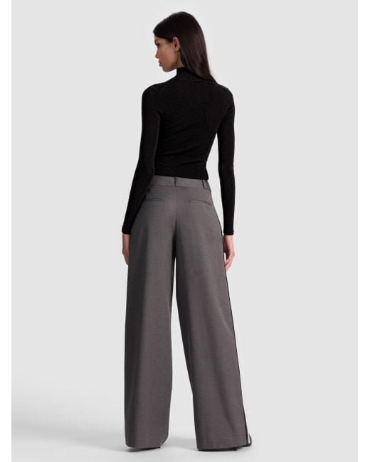 Alice + Olivia Black Roberta Ribbed Turtleneck