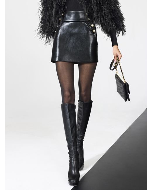 ALICE + OLIVIA DONALD VEGAN CROC HIGH WAISTED SHORT