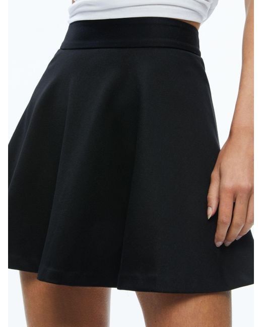 Alice + Olivia Black Malka A-line Full Mini Skirt