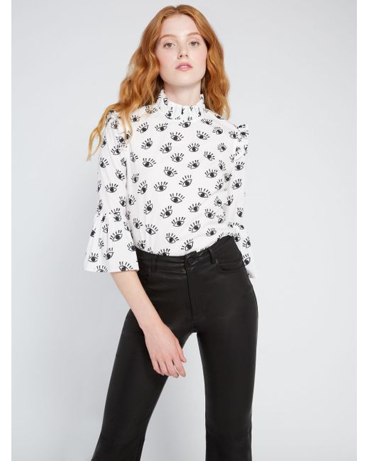 alice and olivia eye shirt