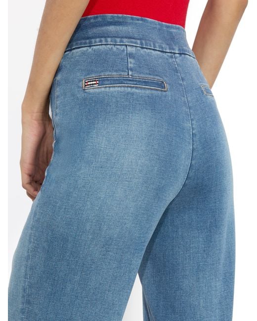 【Alice+Olivia】クイン キック フレア ジーンズ Quinn Kick Flare Jean In Livia Vintage Blue | Alice + Olivia