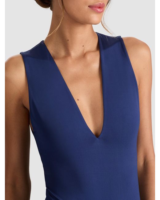 Alice + Olivia Blue Olea Bodysuit