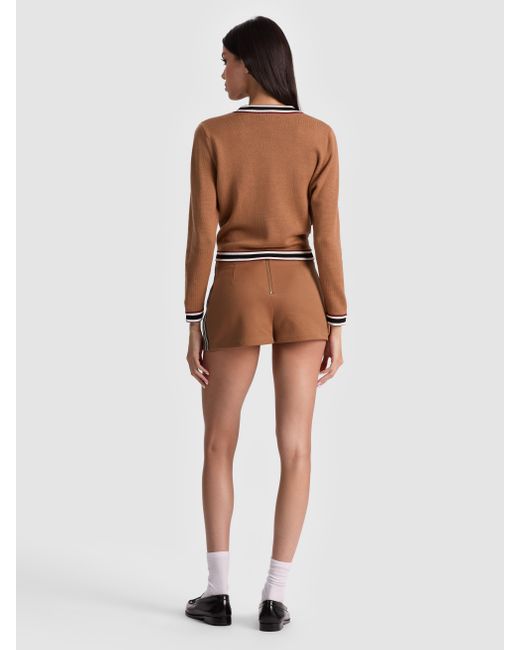 Alice + Olivia Brown Kingsley Cardigan