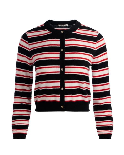 Alice + Olivia Blue Dollie Cashmere Cardigan
