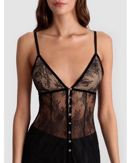 Alice + Olivia White Melodie Lace Maxi Top