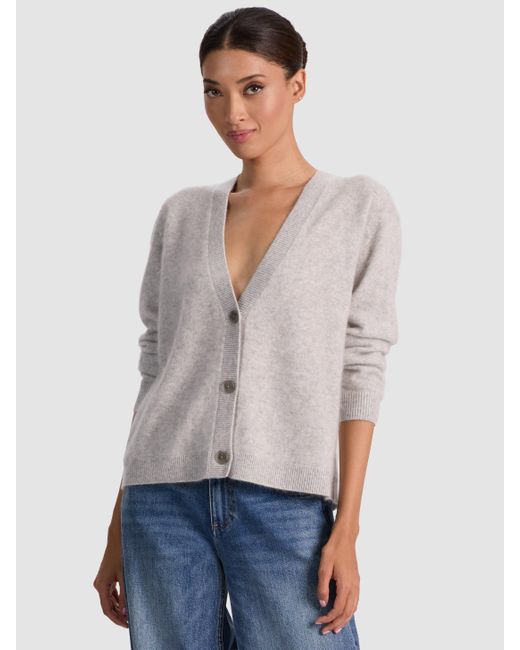 Alice + Olivia White Bradley Short Cardigan