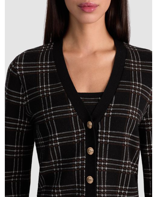 Alice + Olivia Black Grace Cashmere Cardigan