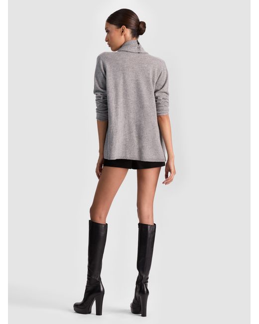 Alice + Olivia Gray Jules Draped Pullover
