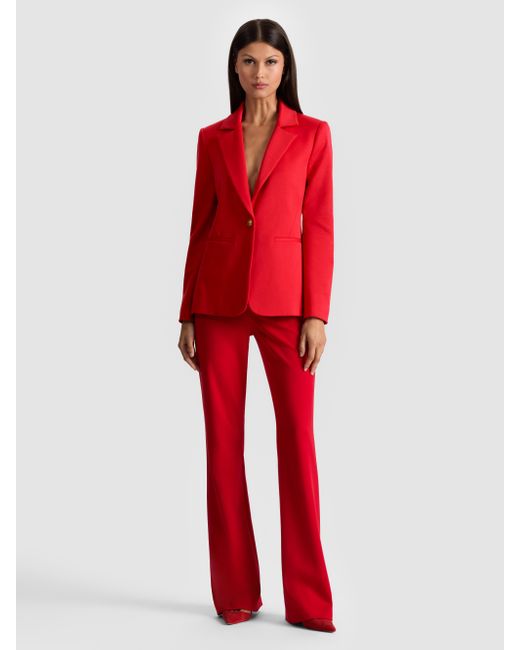 Alice + Olivia Red Cary Fitted Blazer