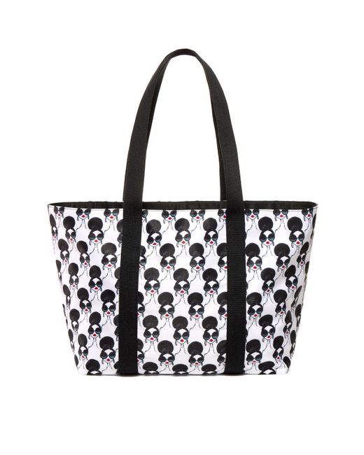Alice + Olivia Black Stace Face Printed Tote