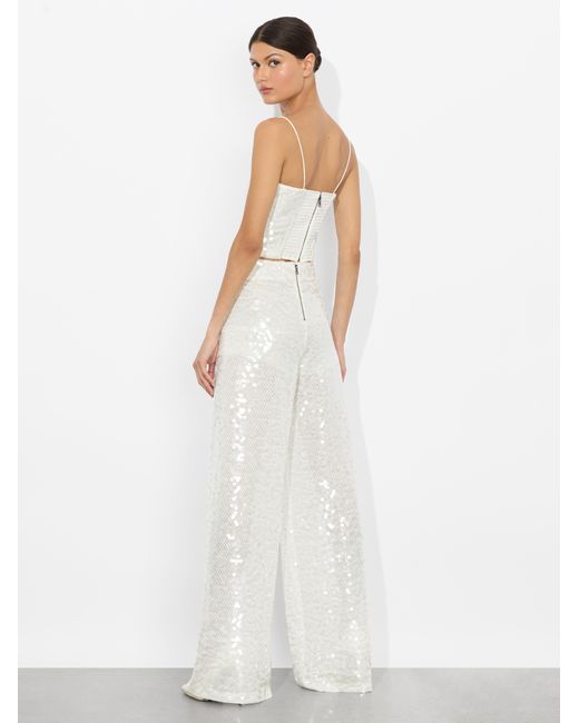 Alice + Olivia White Ceresi Embellished Top
