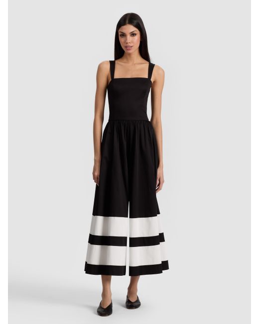 Alice + Olivia White Belden Colorblock Jumpsuit