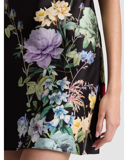 Alice + Olivia Black Harmony Cowl Back Slip Dress