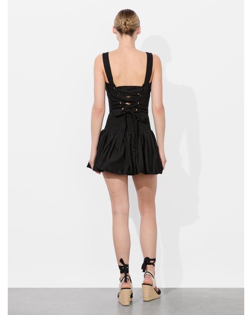 Alice + Olivia Black Arden Drop Waist Mini Skirt