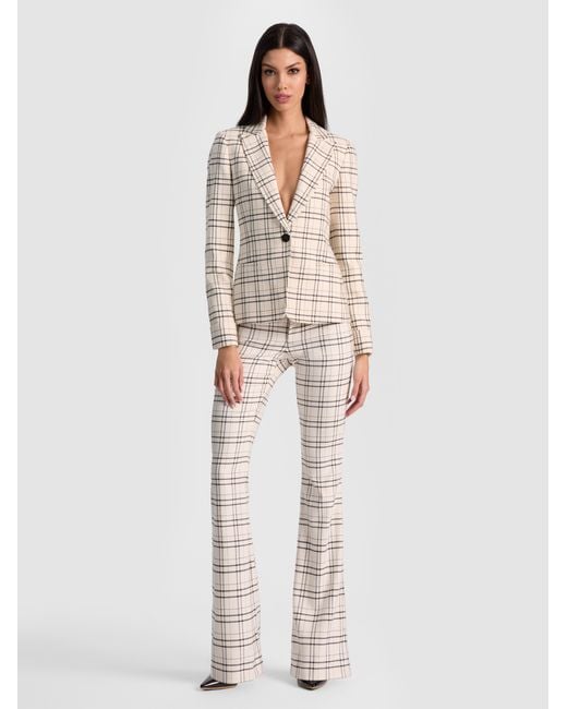 Alice + Olivia Natural Ryder Slim Blazer