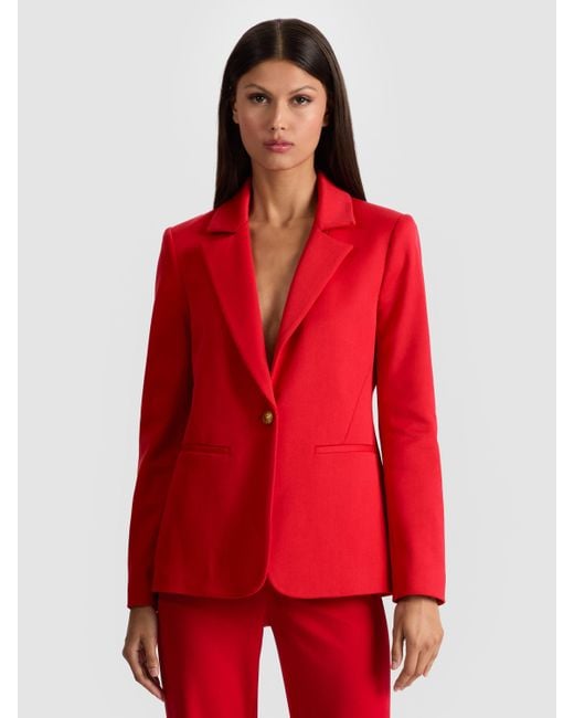 Alice + Olivia Red Cary Fitted Blazer