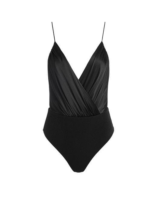 Alice + Olivia Black Callie Tank Bodysuit