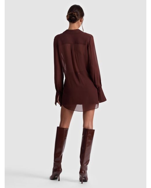 Alice + Olivia Brown Turner Button Down